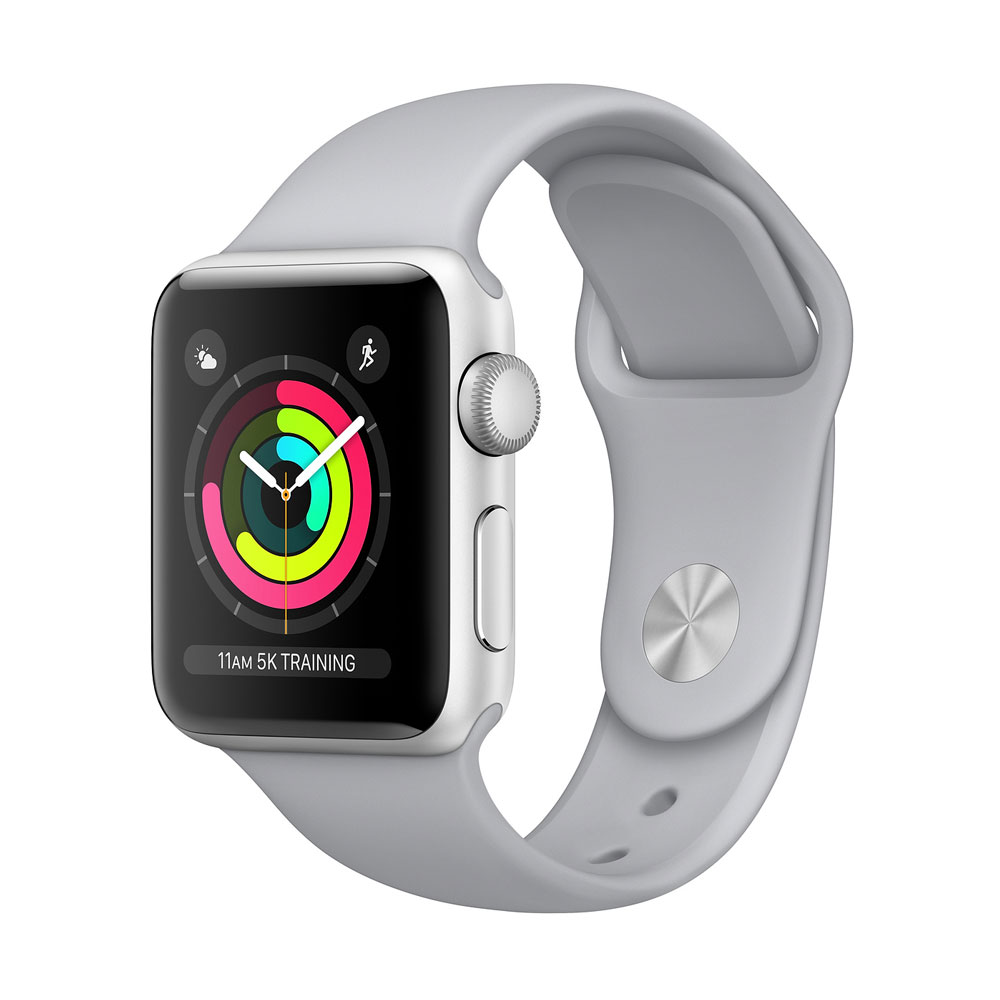 apple watch 3 silver aluminum fog sport